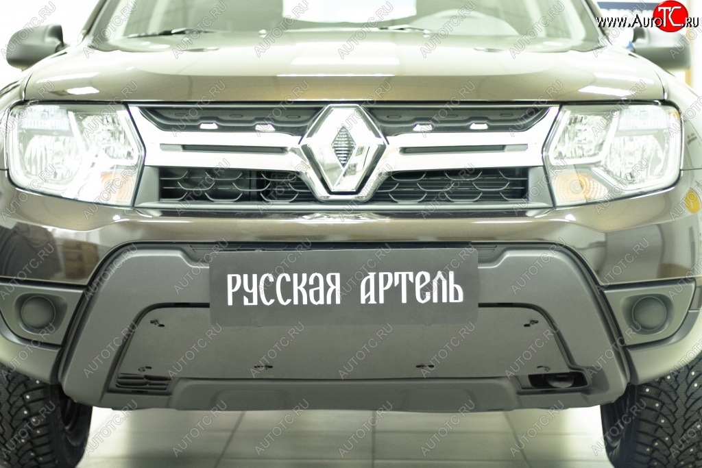 1 299 р. Зимняя заглушка решетки переднего бампера РА Renault Duster HS рестайлинг (2015-2021)  с доставкой в г. Керчь