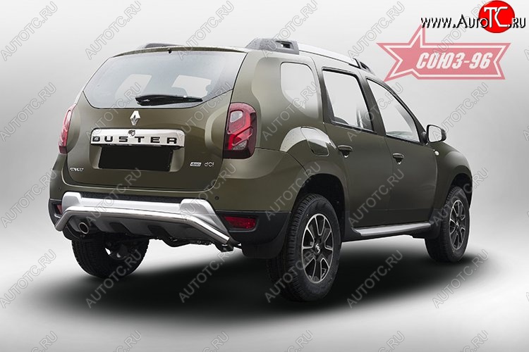 10 079 р. Защита заднего бампера Souz-96 (d60) Renault Duster HS рестайлинг (2015-2021)  с доставкой в г. Керчь
