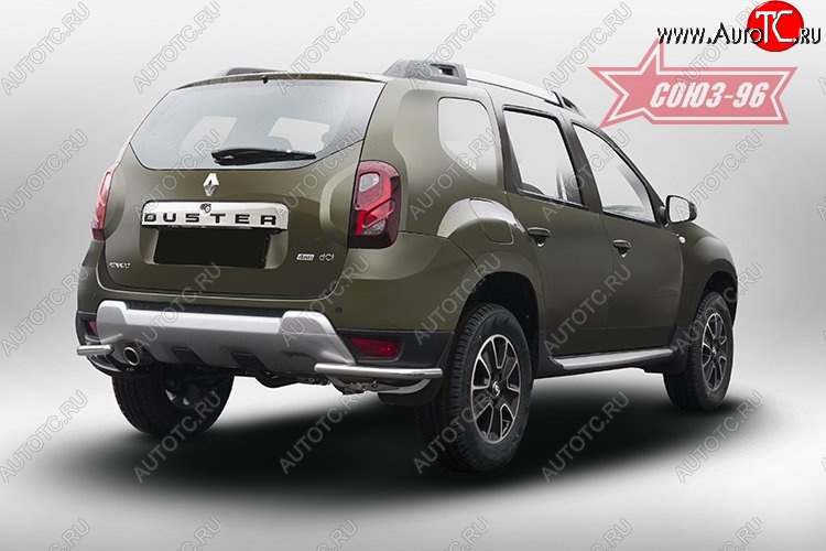 8 189 р. Угловая защита заднего бампера диаметром трубы 42 мм SOUZ-96 Renault Duster HS рестайлинг (2015-2021)  с доставкой в г. Керчь