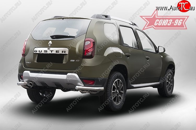 9 989 р. Защита заднего бампера из двух боковых уголков (d60) Souz-96 Renault Duster HS рестайлинг (2015-2021)  с доставкой в г. Керчь
