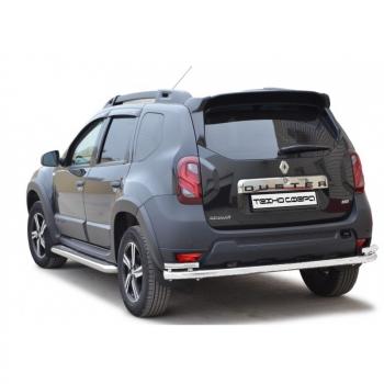 Защита заднего бампера ТехноСфера (Техно Сфера) (Ø63.5 мм) Renault Duster  HS (2015-2021) рестайлинг