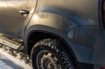 4 099 р. Защитные накладки на арки ArtForm Renault Duster HS рестайлинг (2015-2021) (Поверхность: шагрень)  с доставкой в г. Керчь. Увеличить фотографию 3