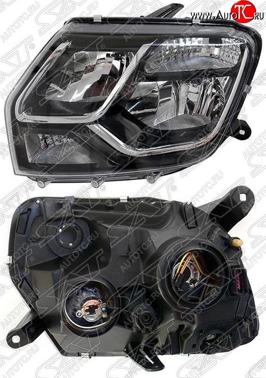 4 289 р. Левая фара SAT Renault Duster HS рестайлинг (2015-2021)  с доставкой в г. Керчь