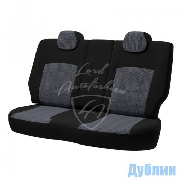 6 349 р. Чехлы для сидений Lord Autofashion Дублин (жаккард, раздельная спинка) Renault Duster HS рестайлинг (2015-2021) (Черный, вставка Ёж Белый)  с доставкой в г. Керчь. Увеличить фотографию 2