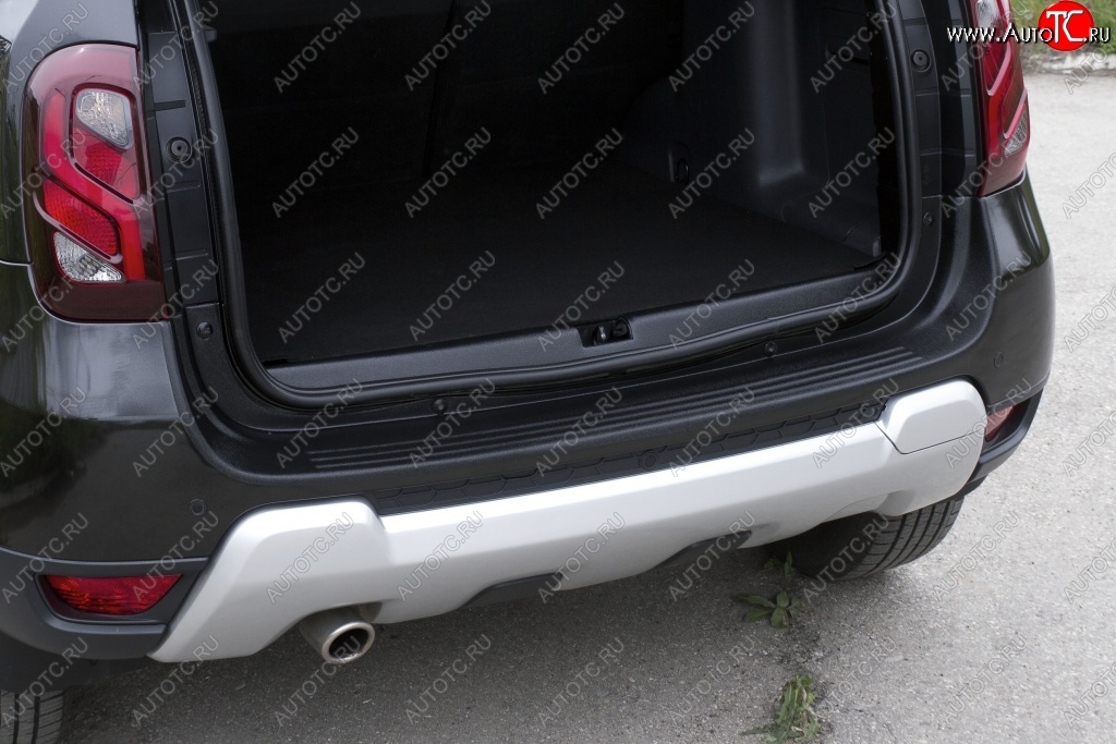 2 459 р. Защитная накладка на задний бампер RA  Renault Duster  HS (2010-2021) дорестайлинг, рестайлинг  с доставкой в г. Керчь