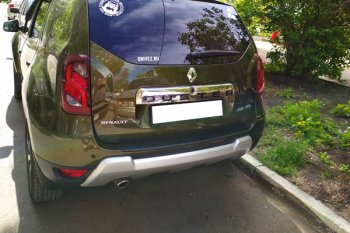 899 р. Защитная накладка заднего бампера Тюн-Авто  Renault Duster  HS (2010-2021) дорестайлинг, рестайлинг  с доставкой в г. Керчь. Увеличить фотографию 2