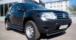 12 849 р. Одинарная защита переднего бампера диаметром 42 мм (4x2) SLITKOFF  Renault Duster  HS (2010-2015) дорестайлинг  с доставкой в г. Керчь. Увеличить фотографию 4