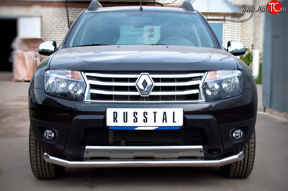 14 499 р. Одинарная защита переднего бампера диаметром 63 мм (4x4) SLITKOFF  Renault Duster  HS (2010-2015) дорестайлинг  с доставкой в г. Керчь