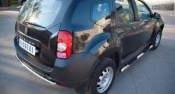 12 849 р. Защита заднего бампера (Ø42 мм, нержавейка, 4х2) SLITKOFF  Renault Duster  HS (2010-2015) дорестайлинг  с доставкой в г. Керчь. Увеличить фотографию 4