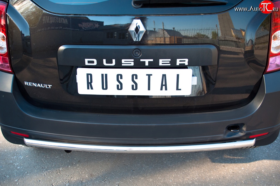 12 849 р. Защита заднего бампера (Ø42 мм, нержавейка, 4х2) SLITKOFF  Renault Duster  HS (2010-2015) дорестайлинг  с доставкой в г. Керчь