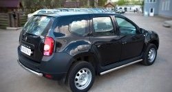 13 549 р. Одинарная защита заднего бампера из трубы диаметром 63 мм (4x2) SLITKOFF  Renault Duster  HS (2010-2015) дорестайлинг  с доставкой в г. Керчь. Увеличить фотографию 2