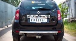 Одинарная защита заднего бампера из трубы диаметром 63 мм (4x4) SLITKOFF Renault Duster  HS (2010-2015) дорестайлинг