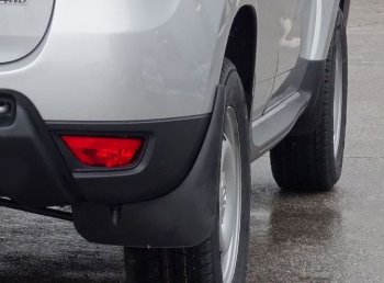 1 839 р. Брызговики Duster-Guard ЗАДНИЕ широкие (2 шт) RENAULT Duster 2012-2015) Renault Duster HS дорестайлинг (2010-2015)  с доставкой в г. Керчь. Увеличить фотографию 3