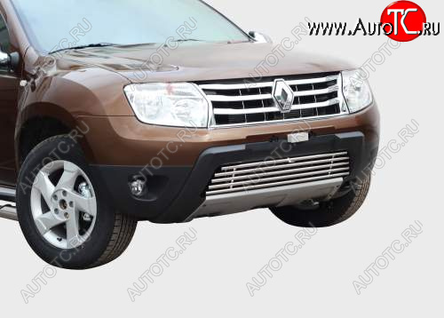 2 519 р. Декоративный элемент воздухозаборника Souz96 Renault Duster HS дорестайлинг (2010-2015) (черные загл. d10, для машин с ходовыми огнями)  с доставкой в г. Керчь