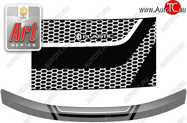 2 159 р. Дефлектор капота CA-Plastiс  Renault Duster  HS (2010-2015) дорестайлинг (Серия Art черная)  с доставкой в г. Керчь