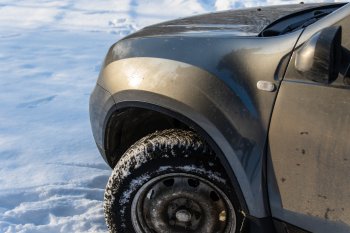 4 099 р. Защитные накладки на арки ArtForm Renault Duster HS дорестайлинг (2010-2015) (Поверхность: шагрень)  с доставкой в г. Керчь. Увеличить фотографию 4
