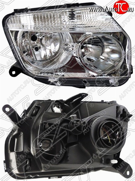 3 099 р. Правая фара передняя SAT (хром)  Renault Duster  HS (2010-2015) дорестайлинг  с доставкой в г. Керчь