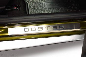 2 499 р. Пороги накладки в проем дверей Petroil Tuning Renault Duster HS рестайлинг (2015-2021) (Нержавейка)  с доставкой в г. Керчь. Увеличить фотографию 4