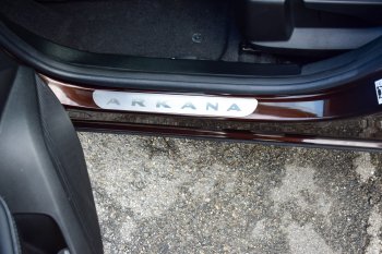 2 499 р. Пороги накладки в проем дверей Petroil Tuning Renault Duster HS рестайлинг (2015-2021) (Нержавейка)  с доставкой в г. Керчь. Увеличить фотографию 5