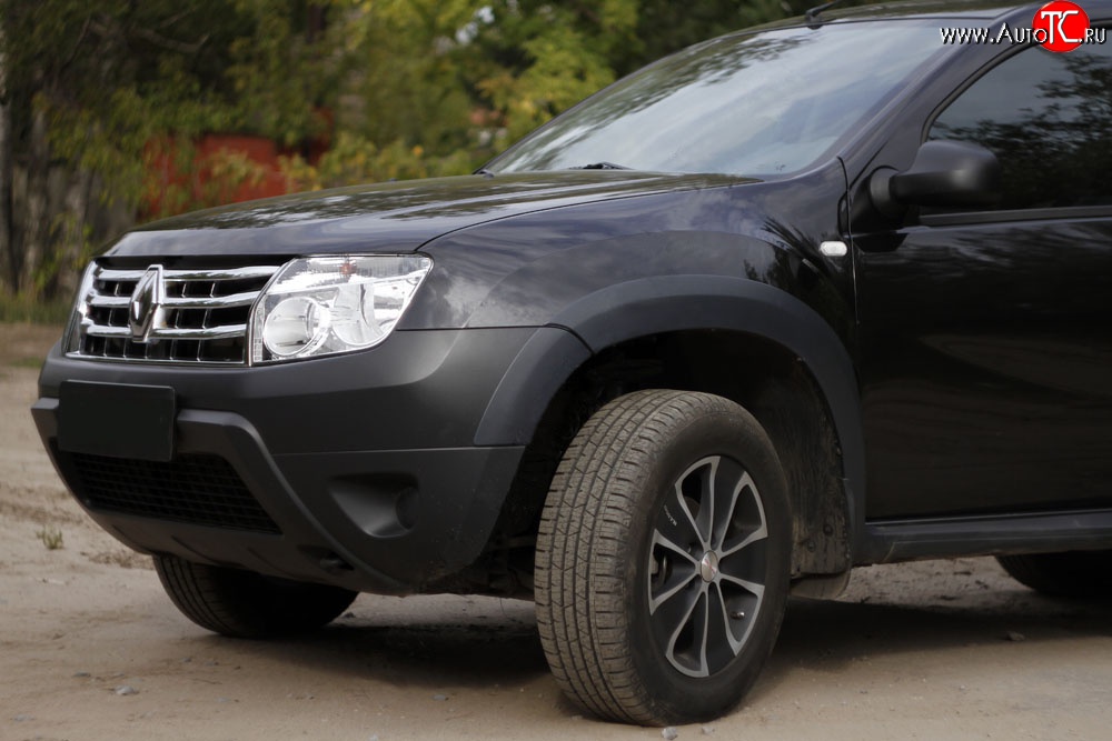 7 649 р. Накладки арок RA (комплект)  Renault Duster  HS (2010-2015) дорестайлинг (Поверхность шагрень)  с доставкой в г. Керчь