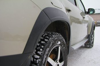 7 649 р. Накладки на колесные арки Артформ Renault Duster HS дорестайлинг (2010-2015)  с доставкой в г. Керчь. Увеличить фотографию 2