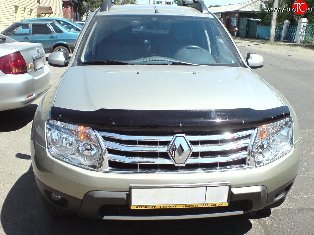 3 299 р. Дефлектор капота NovLine Renault Duster HS дорестайлинг (2010-2015)  с доставкой в г. Керчь