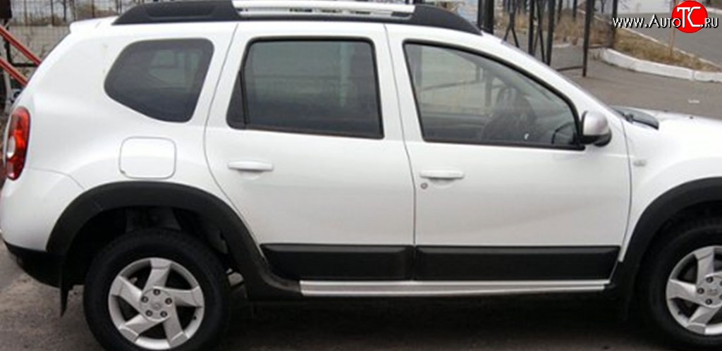 6 799 р. Молдинги дверей (комплект) RussArtel Renault Duster HS рестайлинг (2015-2021) (Поверхность шагрень)  с доставкой в г. Керчь