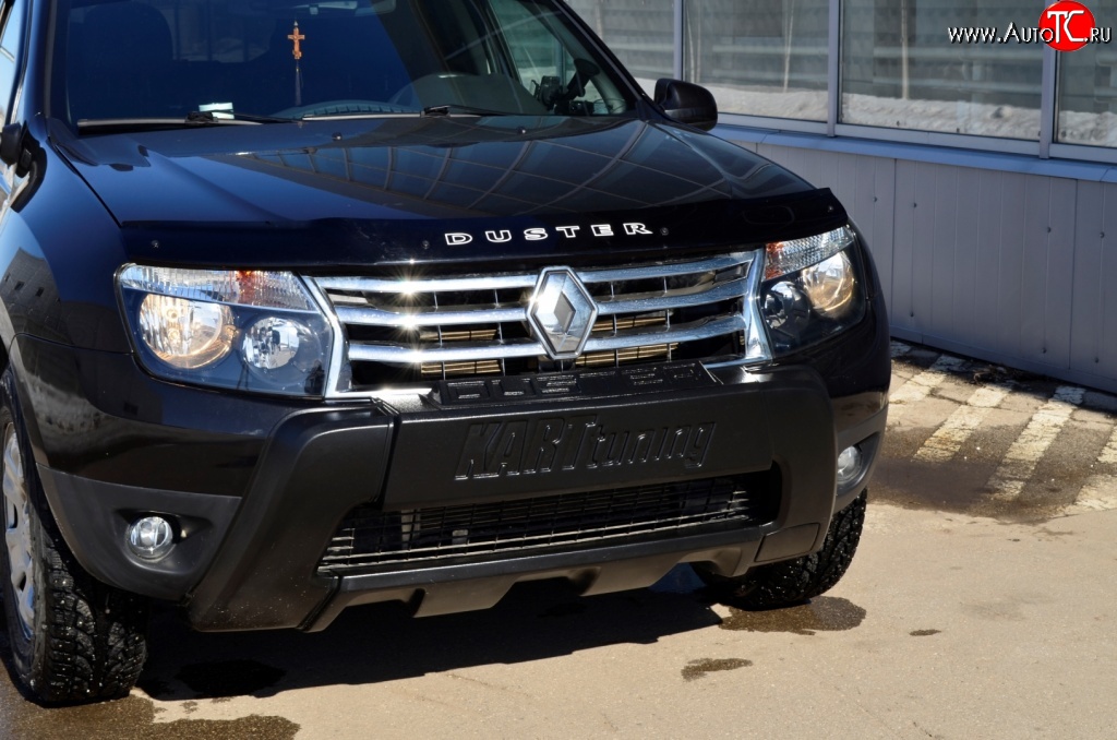 8 549 р. Накладка-кенгурятник Kart RS Renault Duster HS дорестайлинг (2010-2015) (Неокрашенная)  с доставкой в г. Керчь