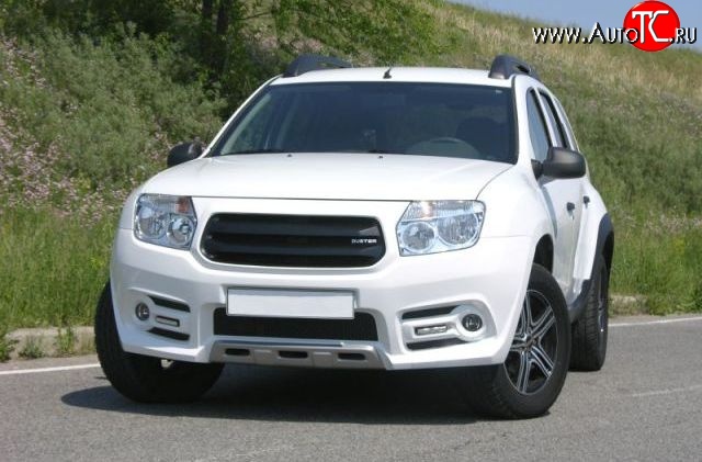 15 999 р. Передний бампер Sport Renault Duster HS дорестайлинг (2010-2015) (Неокрашенный)  с доставкой в г. Керчь