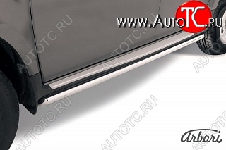 13 499 р. Защита штатных порогов Arbori (нержавейка, d42 mm). Renault Duster HS дорестайлинг (2010-2015)  с доставкой в г. Керчь