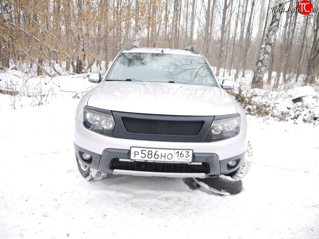 4 599 р. Решётка радиатора DM-Style Renault Duster HS дорестайлинг (2010-2015) (Без сетки, Неокрашенная глянец (под окраску))  с доставкой в г. Керчь