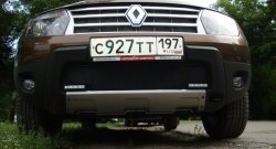 2 099 р. Сетка (с вырезами под ДХО) на бампер Russtal (черная) Renault Duster HS дорестайлинг (2010-2015)  с доставкой в г. Керчь. Увеличить фотографию 2