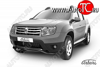 2 499 р. Защита переднего бампера Arbori Renault Duster HS дорестайлинг (2010-2015)  с доставкой в г. Керчь