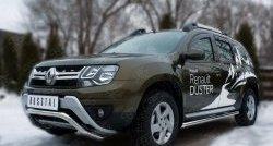 11 999 р. Защита переднего бампера (Ø63 мм волна, нержавейка) SLITKOFF  Renault Duster  HS (2015-2021) рестайлинг  с доставкой в г. Керчь. Увеличить фотографию 4