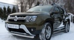 11 399 р. Одинарная защита переднего бампера диаметром 63 мм (рестайлинг) SLITKOFF  Renault Duster  HS (2010-2021) дорестайлинг, рестайлинг  с доставкой в г. Керчь. Увеличить фотографию 4