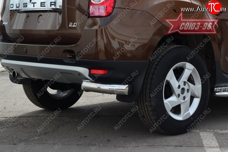 1 169 р. Защита заднего бампера из боковых уголков Souz-96 (d76) Renault Duster HS дорестайлинг (2010-2015)  с доставкой в г. Керчь