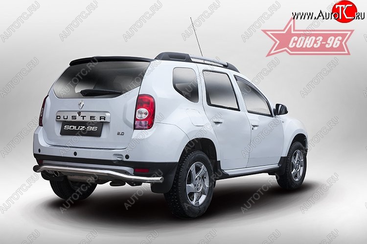 9 899 р. Фигурная защита заднего бампера диаметром 60 мм Souz-96  Renault Duster  HS (2010-2015) дорестайлинг  с доставкой в г. Керчь