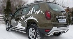 10 999 р. Защита заднего бампера из изогнутой трубы диаметром 42 мм (рестайлинг) SLITKOFF  Renault Duster  HS (2010-2021) дорестайлинг, рестайлинг  с доставкой в г. Керчь. Увеличить фотографию 4