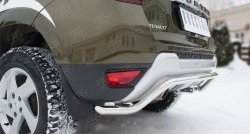 11 249 р. Удлинённая защита заднего бампера из П-образной трубы диаметром 42 мм (рестайлинг) SLITKOFF  Renault Duster  HS (2010-2021) дорестайлинг, рестайлинг  с доставкой в г. Керчь. Увеличить фотографию 3