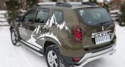 11 549 р. Защита заднего бампера (Ø63 мм волна, нержавейка) SLITKOFF  Renault Duster  HS (2015-2021) рестайлинг  с доставкой в г. Керчь. Увеличить фотографию 4