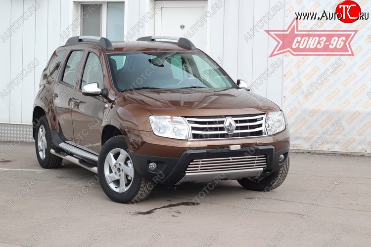 7 019 р. Декоративный элемент воздухозаборника Souz-96 (d16) Renault Duster HS дорестайлинг (2010-2015) (Для машин без ДХО)  с доставкой в г. Керчь