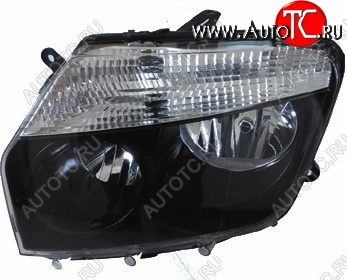 2 949 р. Фара BRIGHTROAD (под эл. корректор, черная, левая) Renault Duster HS дорестайлинг (2010-2015)  с доставкой в г. Керчь