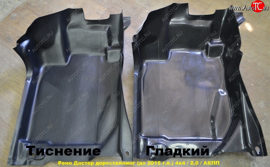 2 244 р. Пластиковый пол KART (водительский) Renault Duster HS дорестайлинг (2010-2015) (С крепежем)  с доставкой в г. Керчь