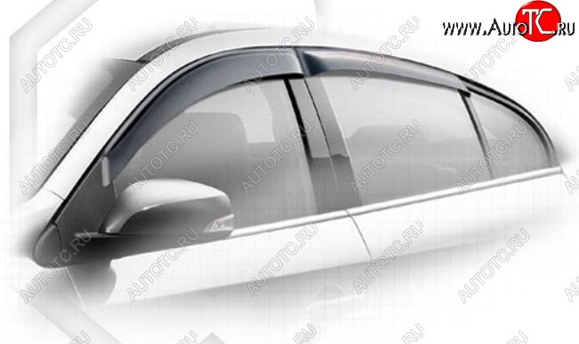 2 079 р. Комплект дефлекторов окон CA-Plastic Renault Fluence дорестайлинг (2010-2012) (Classic полупрозрачный, Без хром.молдинга)  с доставкой в г. Керчь