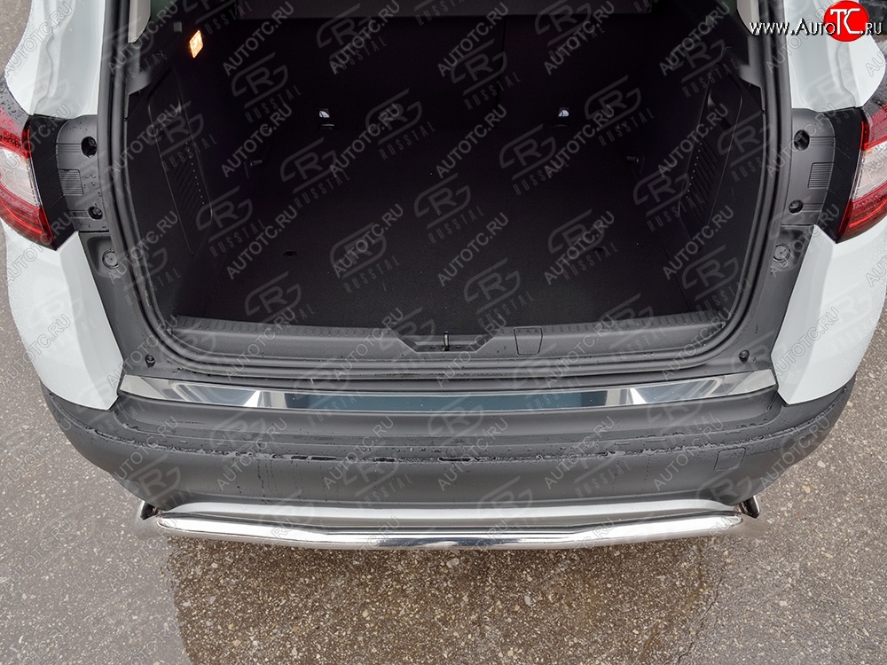 1 569 р. Накладка защитная на верхнюю часть заднего бампера Russtal Renault Kaptur дорестайлинг (2016-2020)  с доставкой в г. Керчь