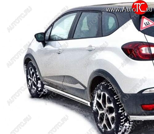 26 799 р. Защита порогов ТехноСфера (Техно Сфера) (нержавейка, 63.5 mm)  Renault Kaptur (2016-2025) дорестайлинг, рестайлинг  с доставкой в г. Керчь