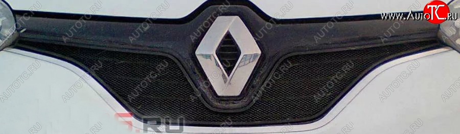 1 539 р. Сетка в решетку радиатора Russtal Renault Kaptur дорестайлинг (2016-2020) (черная)  с доставкой в г. Керчь