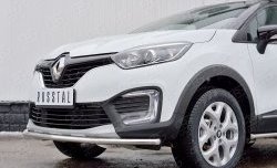 13 199 р. Защита переднего бампера (Ø42 мм, нержавейка) SLITKOFF Renault Kaptur дорестайлинг (2016-2020)  с доставкой в г. Керчь. Увеличить фотографию 4