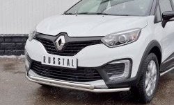 16 849 р. Защита переднего бампера (2 трубыØ42 мм, нержавейка) SLITKOFF Renault Kaptur дорестайлинг (2016-2020)  с доставкой в г. Керчь. Увеличить фотографию 2