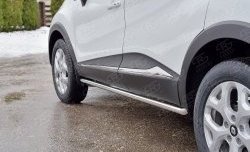 15 599 р. Защита порогов из круглой трубы диаметром 42 мм SLITKOFF  Renault Kaptur (2016-2025) дорестайлинг, рестайлинг  с доставкой в г. Керчь. Увеличить фотографию 2